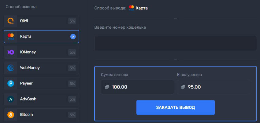 Вывод средств