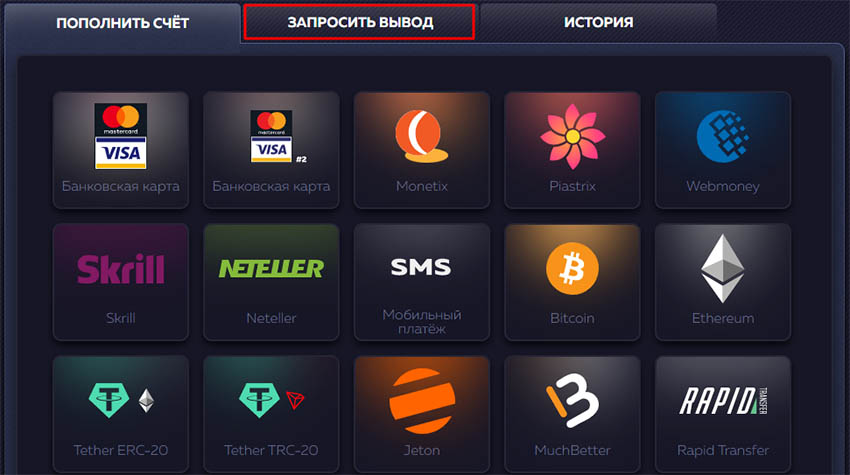 Вывод средств