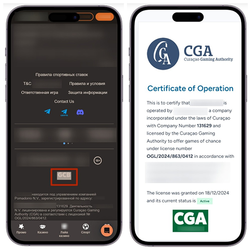 Подтверждение лицензии казино