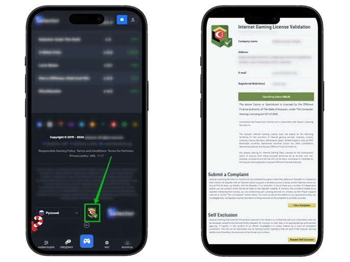Пример валидатора